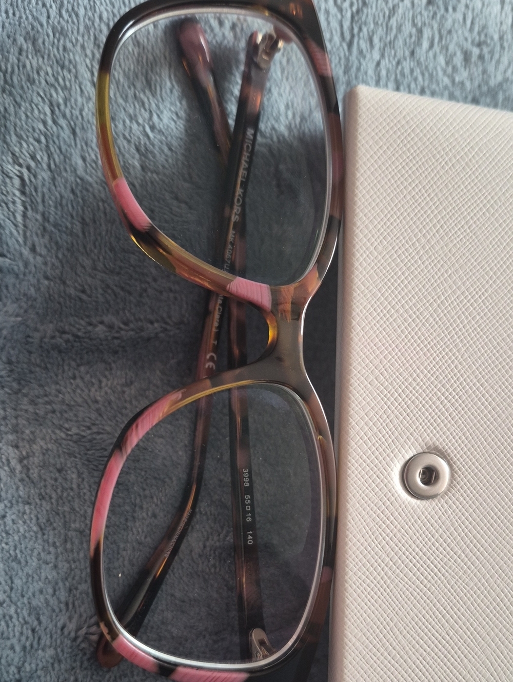 Michael Kors Pink Tortoise Cat-Eye Optical Glasses